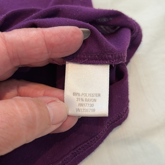 Xhilaration Rich Purple Short Sleeve Oversized Top. XS - Picture 5 of 9